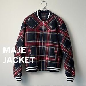 Maje Checked Varsity Jacket, US Size 6. New!